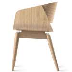 Paris Prix Chaise Design Avec Coussin "Almost" 76cm Naturel & Rouge