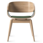 Paris Prix Chaise Design Avec Coussin "Almost" 76cm Naturel & Vert