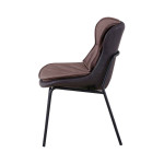 Paris Prix Chaise Design "Brady" 84cm Marron Clair & Foncé