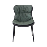 Paris Prix Chaise Design "Brady" 84cm Vert & Gris Foncé