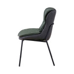 Paris Prix Chaise Design "Brady" 84cm Vert & Gris Foncé