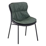 paris prix Chaise Design "Brady" 84cm Vert & Gris Foncé