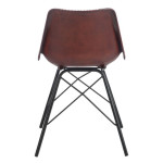 Paris Prix Chaise Design Cuir & Métal "Tolbia" 79cm Naturel