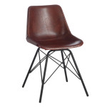 paris prix Chaise Design Cuir & Métal "Tolbia" 79cm Naturel