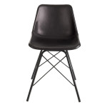 Paris Prix Chaise Design Cuir & Métal "Tolbia" 79cm Noir