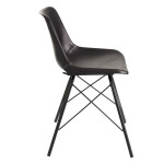 Paris Prix Chaise Design Cuir & Métal "Tolbia" 79cm Noir