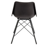 Paris Prix Chaise Design Cuir & Métal "Tolbia" 79cm Noir