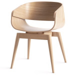 paris prix Chaise Design en Bois "Almost" 76cm Naturel