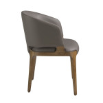 Paris Prix Chaise Design En Cuir "Kristina" 76cm Taupe