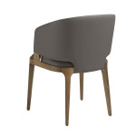Paris Prix Chaise Design En Cuir "Kristina" 76cm Taupe