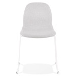 Paris Prix Chaise Design En Tissu "Clova" 85cm Gris & Blanc