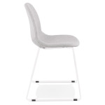 Paris Prix Chaise Design En Tissu "Clova" 85cm Gris & Blanc