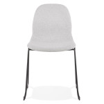 Paris Prix Chaise Design En Tissu "Clova" 85cm Gris & Noir