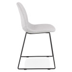 Paris Prix Chaise Design En Tissu "Clova" 85cm Gris & Noir