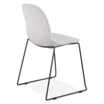Paris Prix Chaise Design En Tissu "Clova" 85cm Gris & Noir