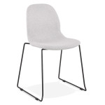 paris prix Chaise Design en Tissu "Clova" 85cm Gris & Noir