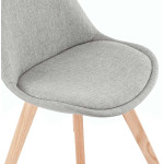 Paris Prix Chaise Design En Tissu "Dafou" 82cm Gris & Naturel