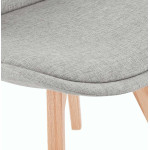 Paris Prix Chaise Design En Tissu "Dafou" 82cm Gris & Naturel