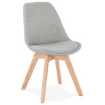 paris prix Chaise Design en Tissu "Dafou" 82cm Gris & Naturel