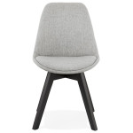 Paris Prix Chaise Design En Tissu "Dafou" 82cm Gris & Noir