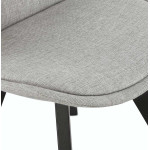 Paris Prix Chaise Design En Tissu "Dafou" 82cm Gris & Noir