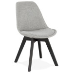 paris prix Chaise Design en Tissu "Dafou" 82cm Gris & Noir
