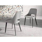 Paris Prix Chaise Design En Tissu "Manuela" 81cm Gris