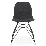 Paris Prix Chaise Design En Tissu "Sandes" 83cm Gris & Noir