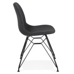 Paris Prix Chaise Design En Tissu "Sandes" 83cm Gris & Noir
