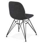 Paris Prix Chaise Design En Tissu "Sandes" 83cm Gris & Noir