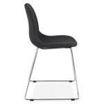 Paris Prix Chaise Design En Tissu "Sluna" 85cm Gris Foncé & Chromé