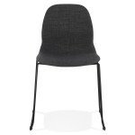 Paris Prix Chaise Design En Tissu "Sluna" 85cm Gris & Noir