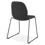 Paris Prix Chaise Design En Tissu "Sluna" 85cm Gris & Noir