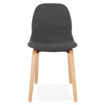Paris Prix Chaise Design En Tissu "Tikel" 81cm Gris Foncé & Naturel