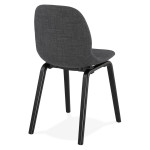 Paris Prix Chaise Design En Tissu "Tikel" 81cm Gris Foncé & Noir