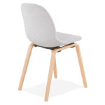 Paris Prix Chaise Design En Tissu "Tikel" 81cm Gris & Naturel