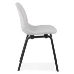 Paris Prix Chaise Design En Tissu "Tikel" 81cm Gris & Noir