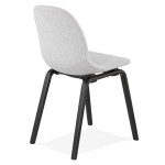 Paris Prix Chaise Design En Tissu "Tikel" 81cm Gris & Noir