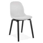 paris prix Chaise Design en Tissu "Tikel" 81cm Gris & Noir