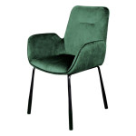 paris prix Chaise Design en Velours "Eliot" 87cm Vert