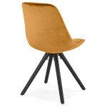 Paris Prix Chaise Design En Velours "Kazao" 84cm Moutarde & Noir