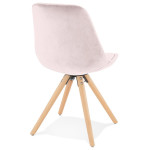 Paris Prix Chaise Design En Velours "Kazao" 84cm Rose