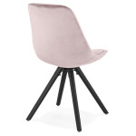 Paris Prix Chaise Design En Velours "Kazao" 84cm Rose & Noir