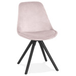 paris prix Chaise Design en Velours "Kazao" 84cm Rose & Noir