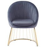 Paris Prix Chaise Design En Velours "Mayra" 84cm Gris