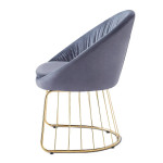 Paris Prix Chaise Design En Velours "Mayra" 84cm Gris