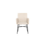 Paris Prix Chaise Design En Velours "Petra" 86cm Beige
