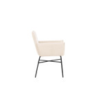 Paris Prix Chaise Design En Velours "Petra" 86cm Beige