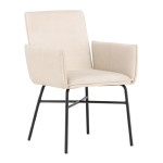 paris prix Chaise Design en Velours "Petra" 86cm Beige