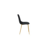 Paris Prix Chaise Design En Velours "Polar" 94cm Noir